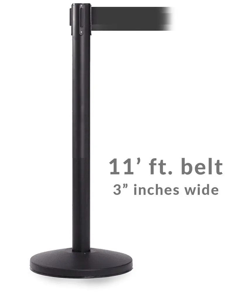 Queuemaster 550 Xtra - 3" Wide 11' Ft. Belt Barrier 1