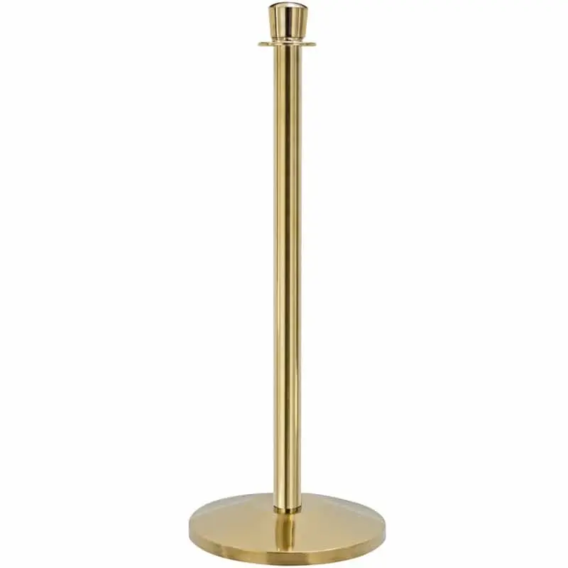 Queueway Classic Rope Stanchion, Polished Brass Effect 1