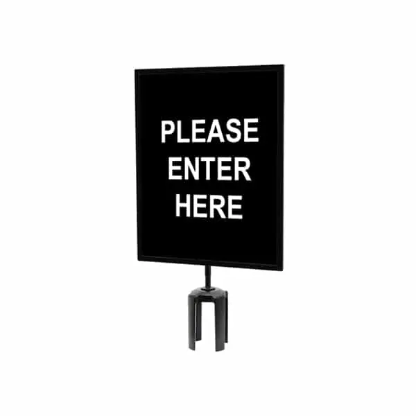 Queueway - Qwaysign-11" X 14Please Enter Here  (Double Sided) 1