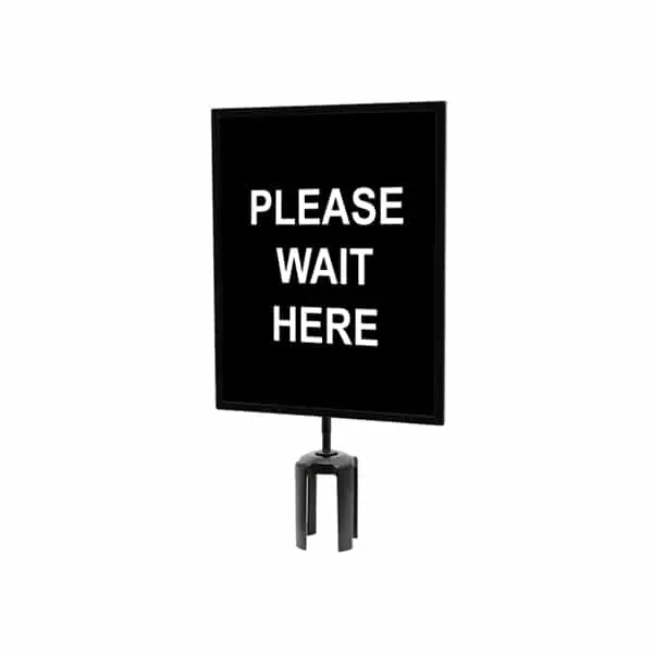 Queueway - Qwaysign-11" X 14Please Wait Here (Single Side) 1