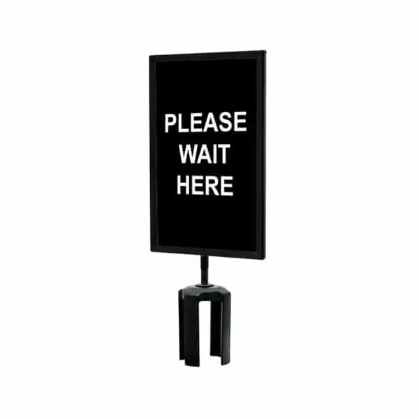 Queueway - Qwaysign-7" X 11" -Please Wait Here (Both Sides) 1