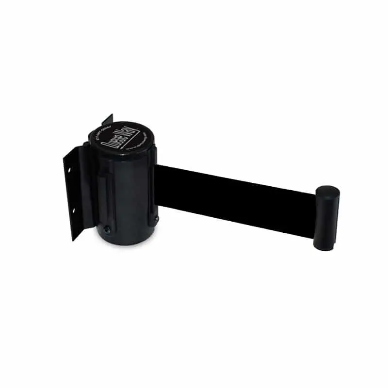 Queueway Wall Mounted Retractable Belt, Black 7.5' Ft. 1
