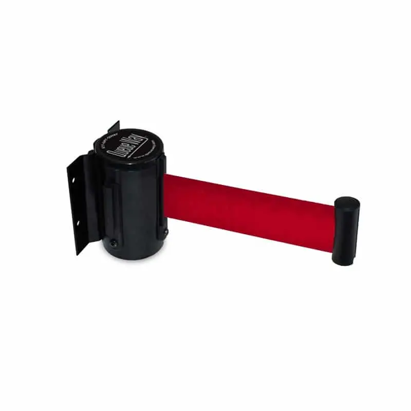 Queueway Wall Mounted Retractable Belt, Red 7.5' Ft. 1
