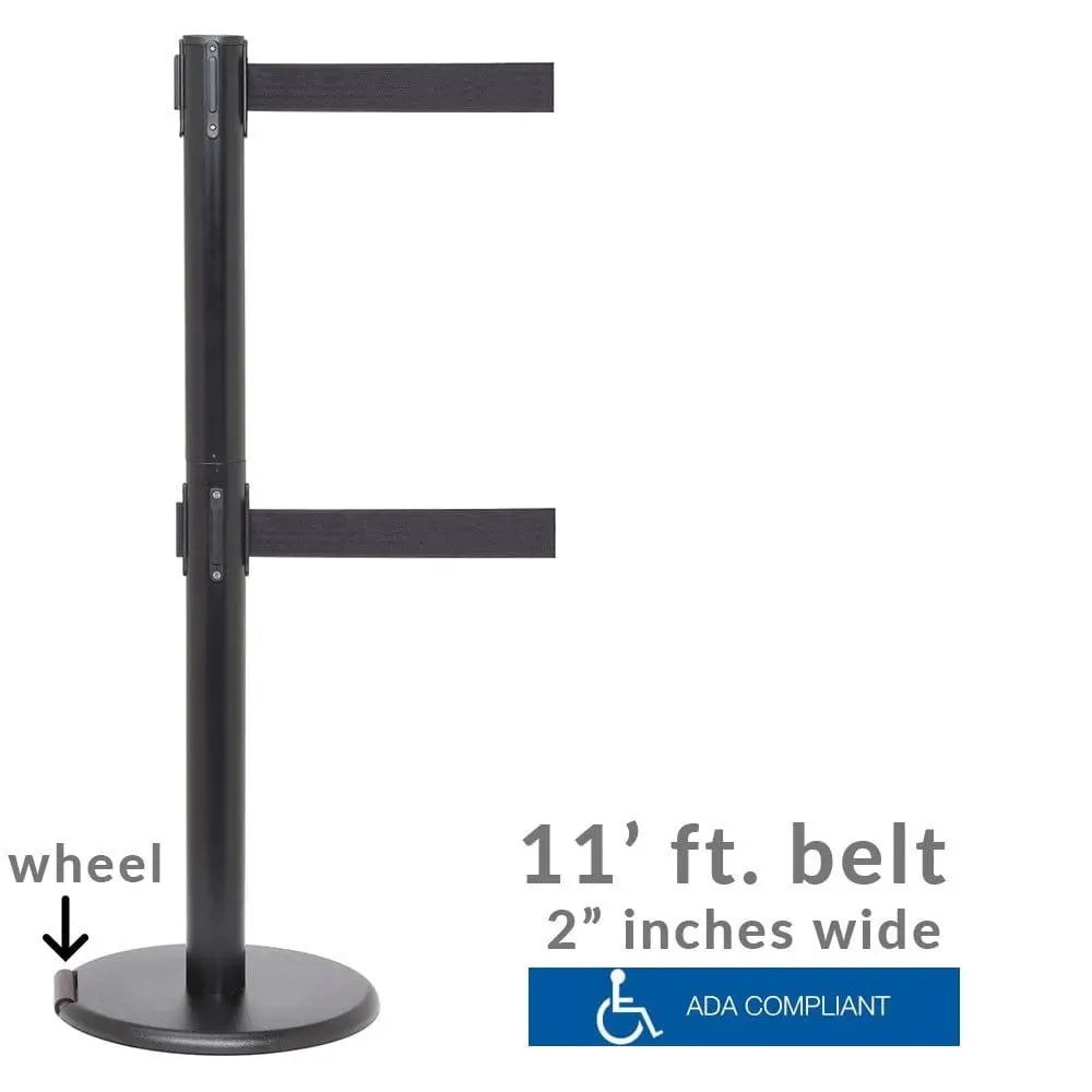 Rollerpro 250 Twin - Double 11' Ft. Belt Barrier 1