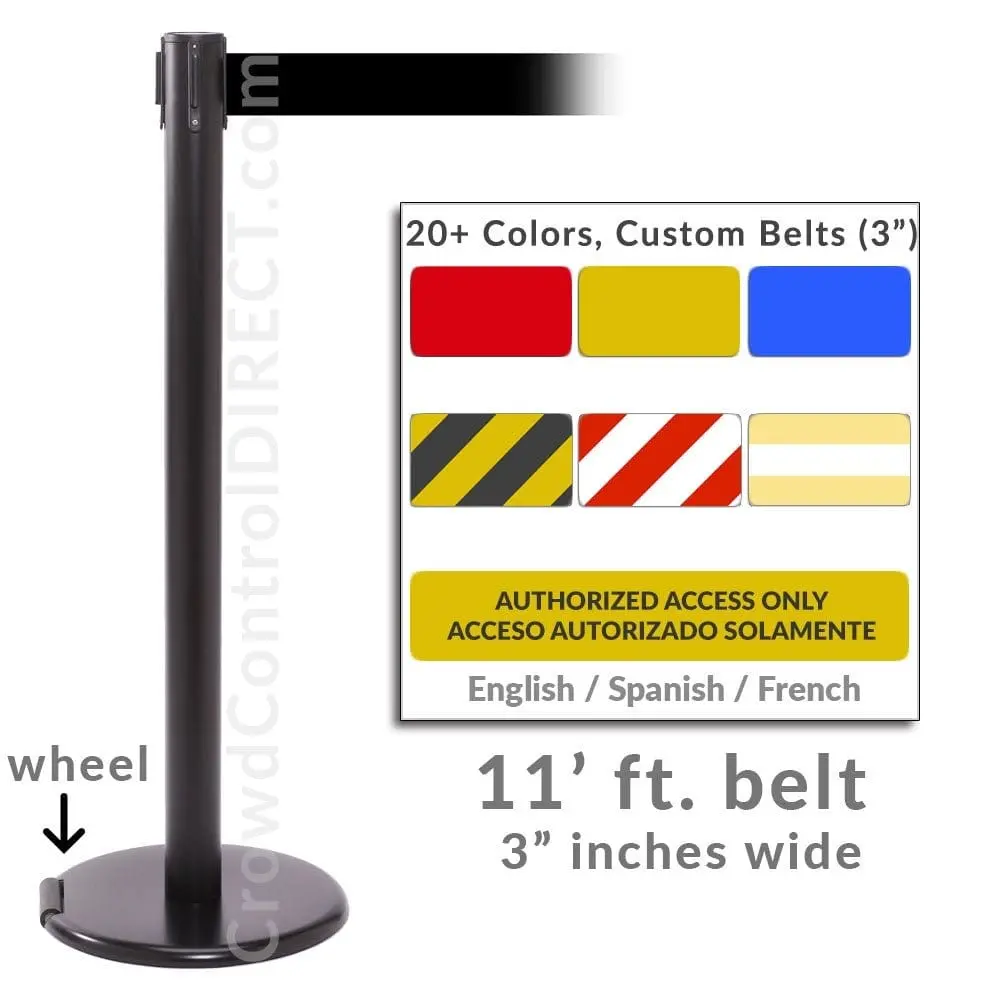 Rollerpro 250 Xtra - 3" Inch Wide Belt Barrier. 1