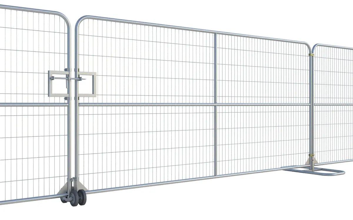 Temporary Fence Swing Gate Kit – Vehicle Access (24 Ft Opening) Bhq8052055 2