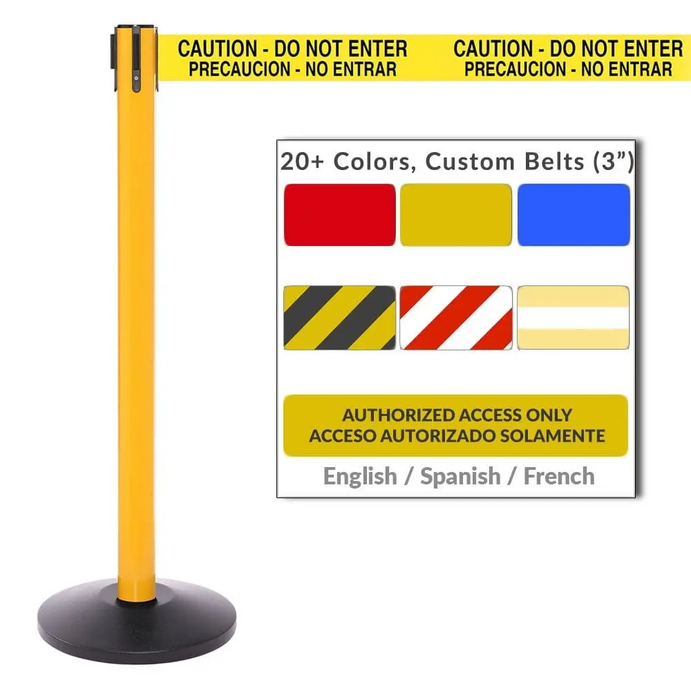 Safetypro Xtra - 3" Inch Wide Belt Barrier. 1