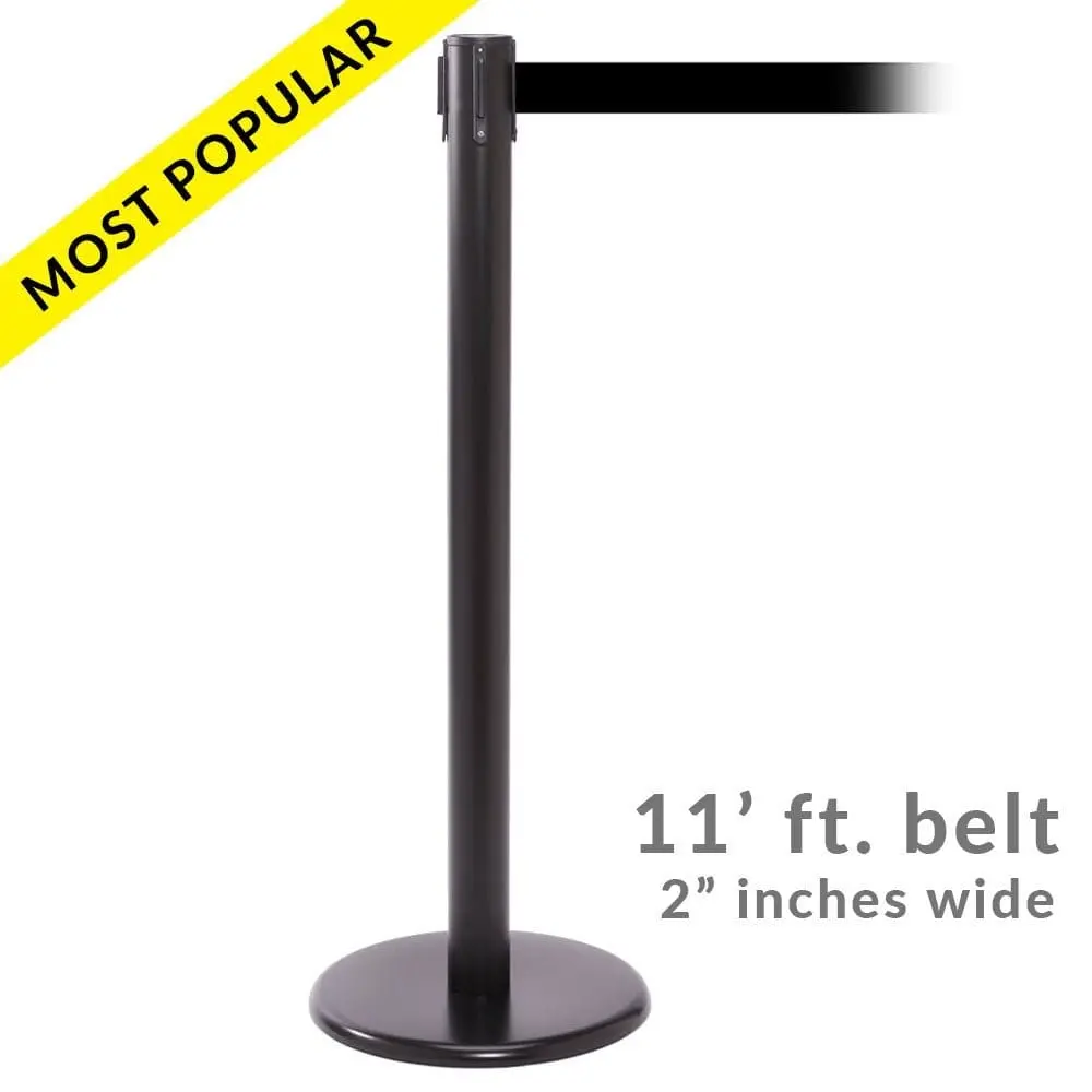 Sale - Queuepro 250B, Black Stanchion With 11' Ft. Belt 1