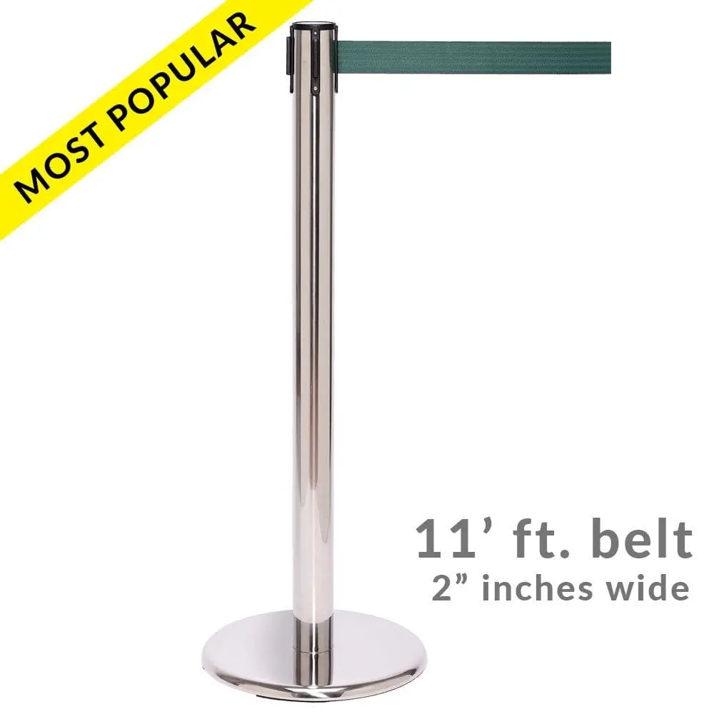 Sale - Queuepro 250Ps, Polished Stainless Stanchion With 11' Ft. Belt 1
