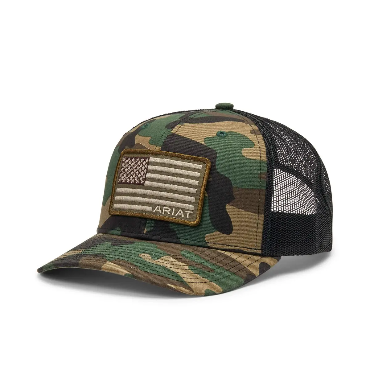 Ariat Men's Usa Flag Patch Camo Baseball Cap 1