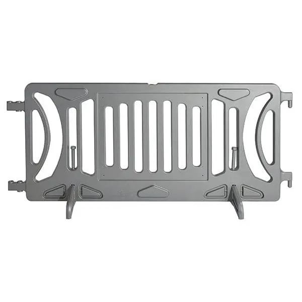 Silver Plastic Fillable Crowd Control Barricade Otw 1