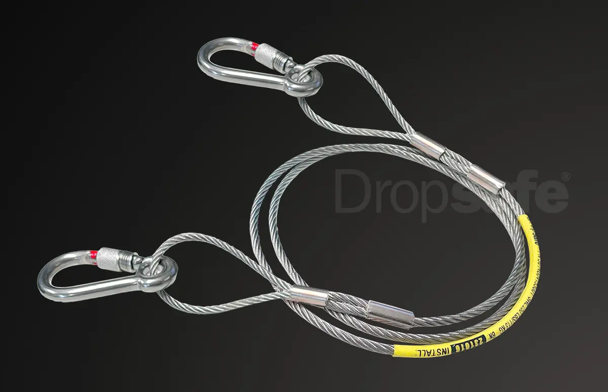 Sling With Cable + Double Carabiner 2000Mm, Swl 80Kg / 176 Lbs 2