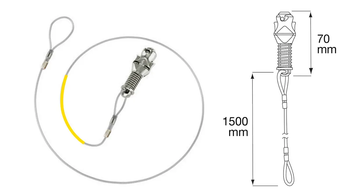 Sling With Cable, Trisafe™, 1500Mm, Swl 80Kg / 176 Lbs 1