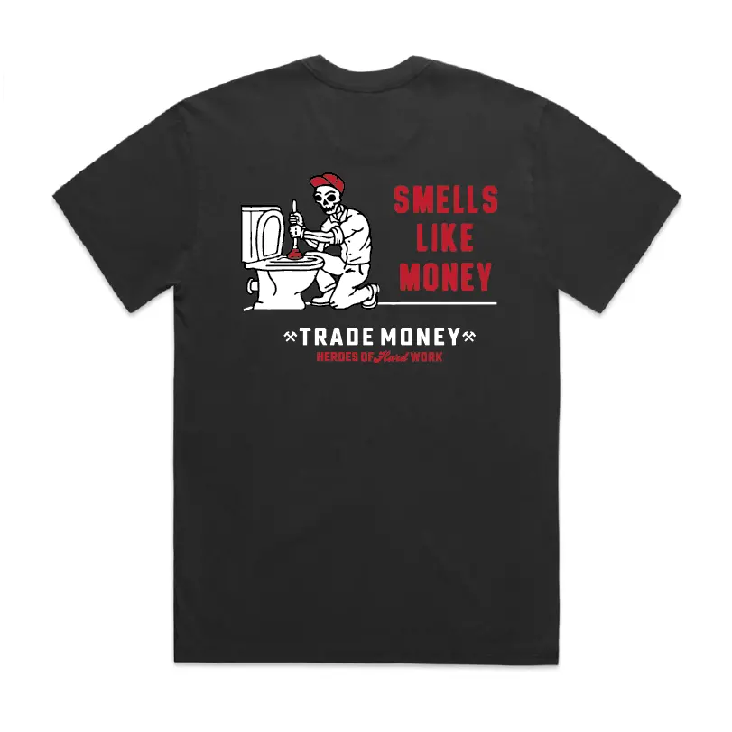 Smells Like Money Hd Tee, Faded Black 1