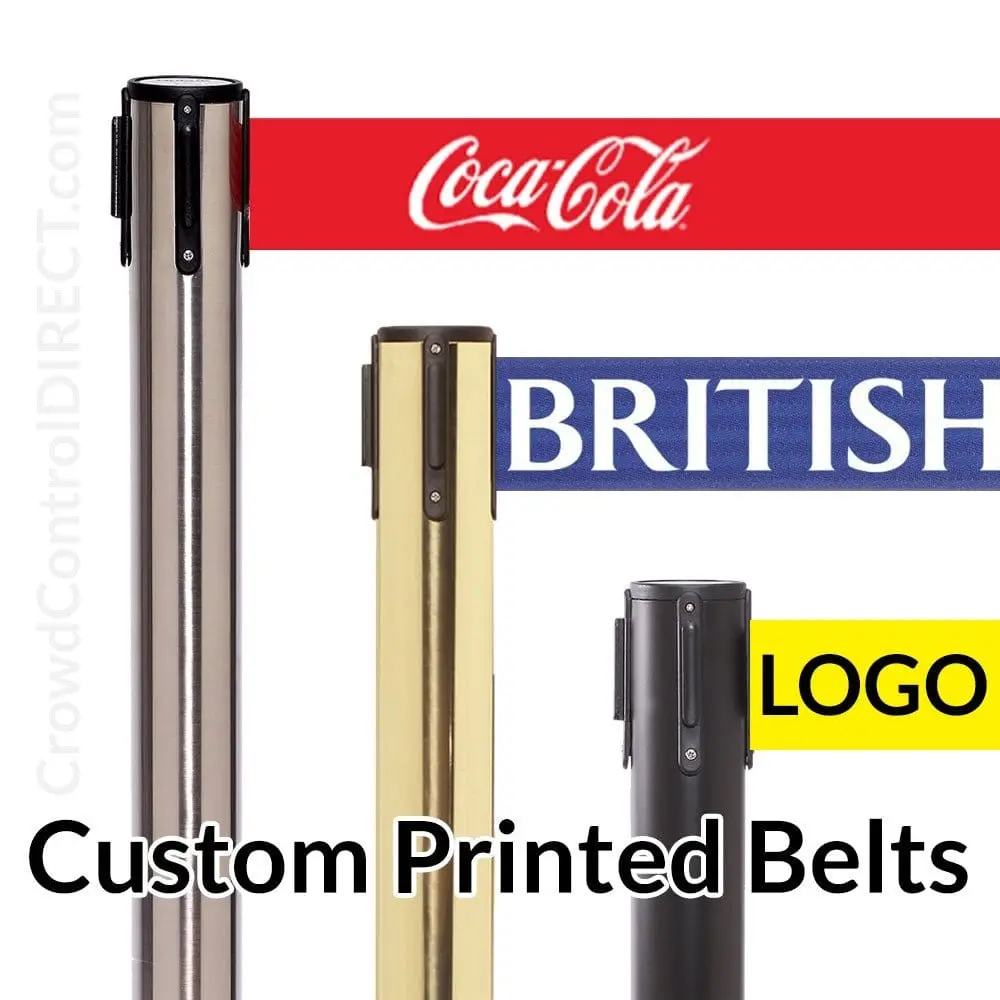 (Special) Premium Belt Barrier With 11' Ft X 3" Wide Custom Printed Belt 1