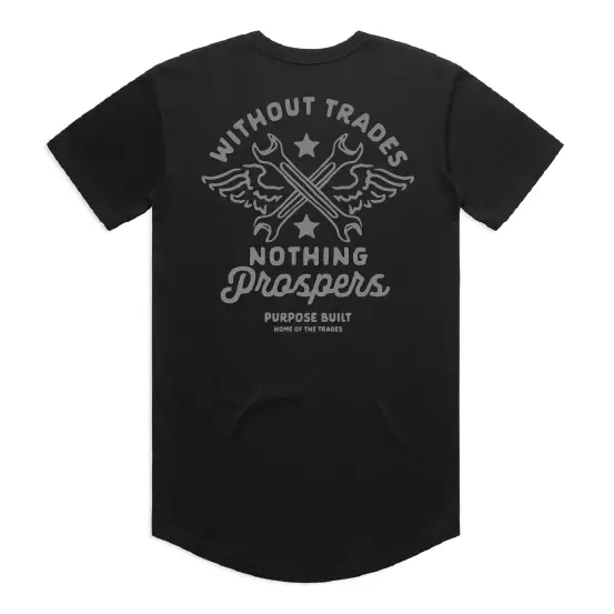 Nothing Prospers, Drop Short Sleeve Tee, Black 1