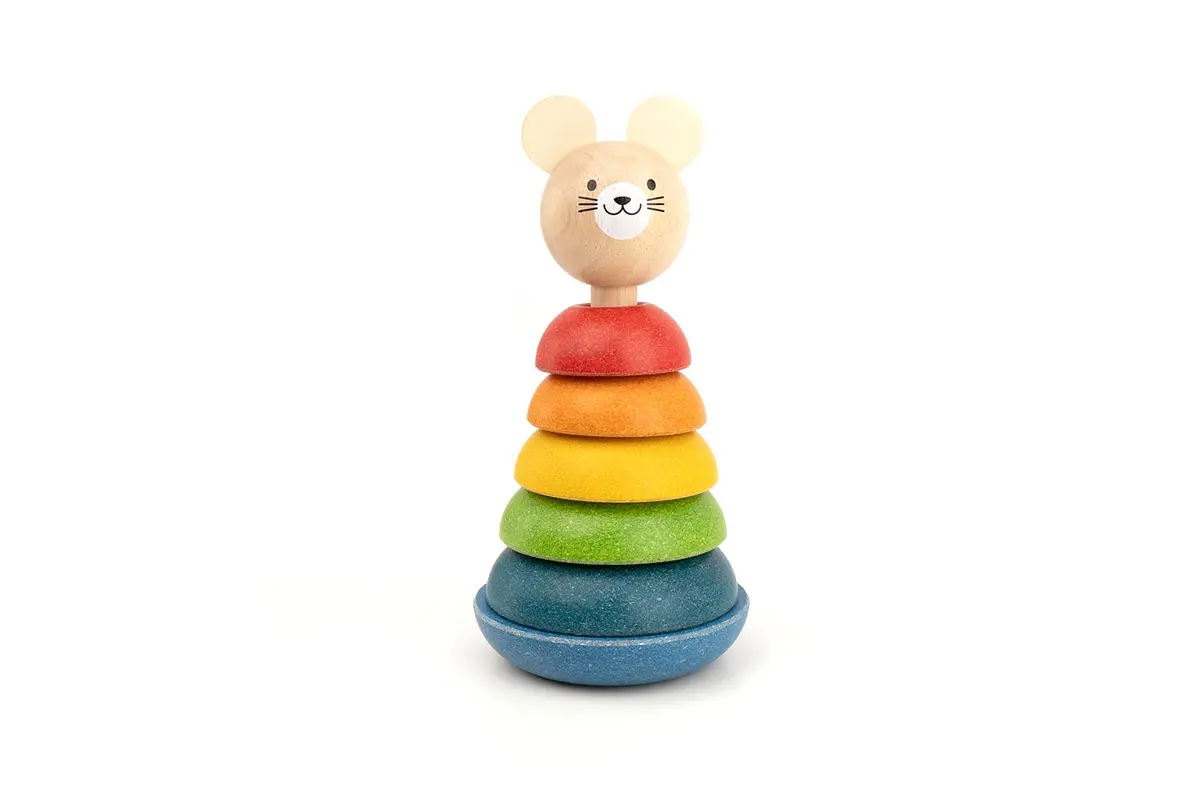Stacking Ring - Natural Organic Wooden Baby Toy 1