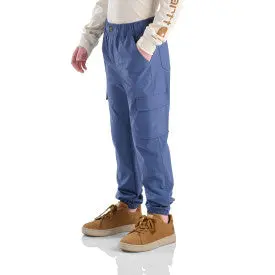 Youth Loose Rugged Flex Cargo Jogger - Dark Denim 1