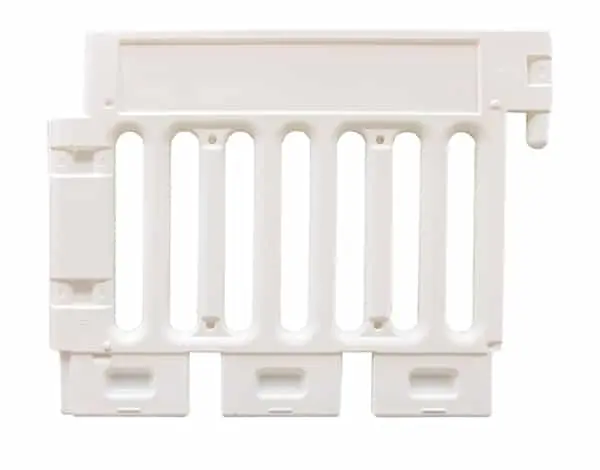 Strongwall Ada White Pedestrian Barricade No Sheeting - Top Only, Order Base Separately 1