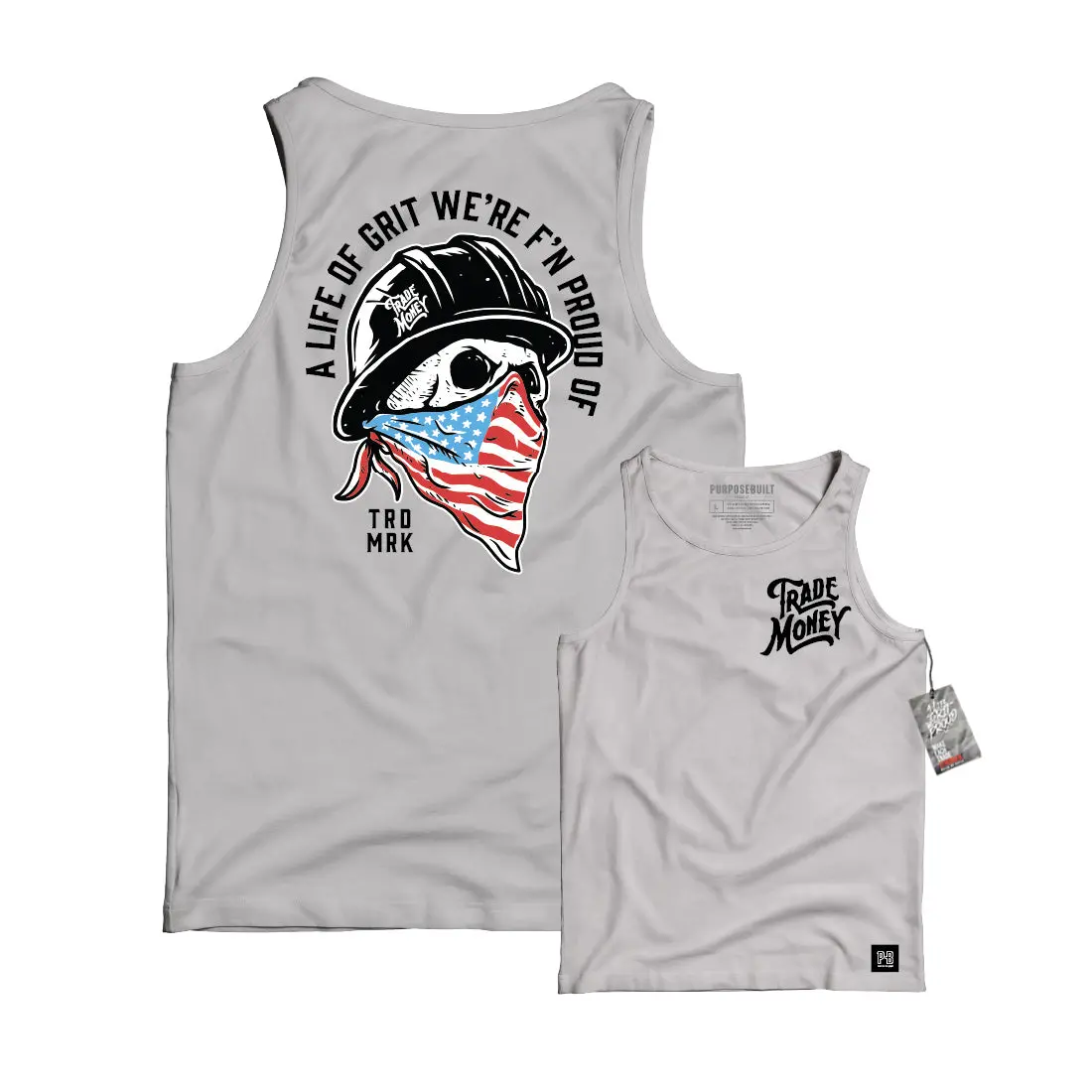 American Grit Tank, Grey 1