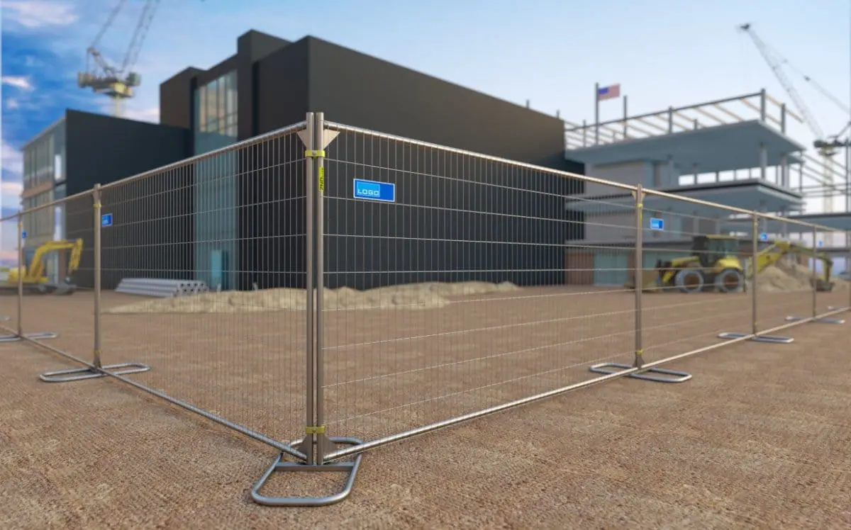 Temporary Construction Fence 6'X12' Lightweight Panel, Anticlimb Mesh, 35 Lbs, "Installer Pro" 2