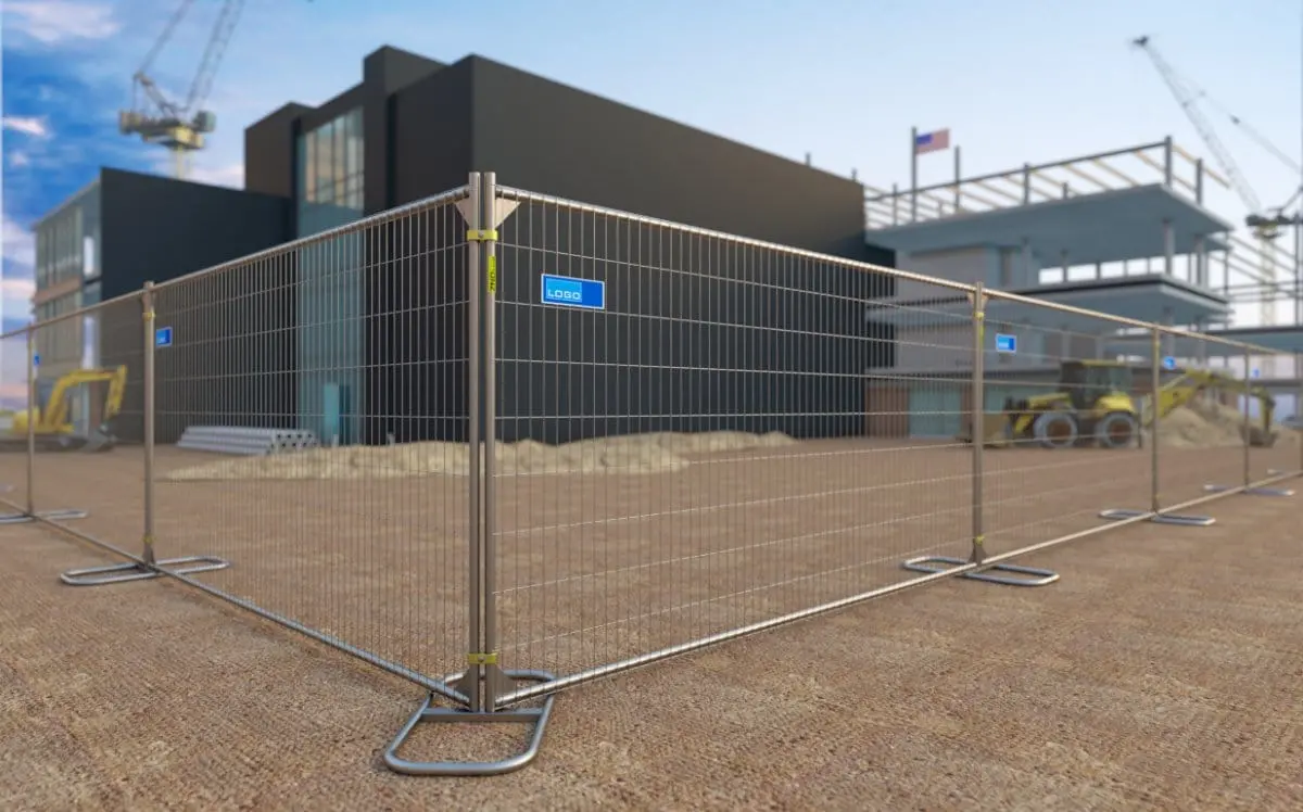 Temporary Construction Fence 6'X12' Standard Panel, Anticlimb Mesh, 51 Lbs "Installer Plus" 2
