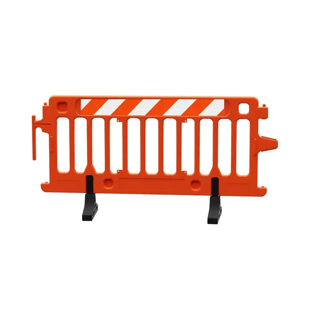 Temporary Plastic Barrier Crowdcade, 2004-O-Egr, Orange. Engineer Grade Striped On One Side Of The Barricade, Right 1