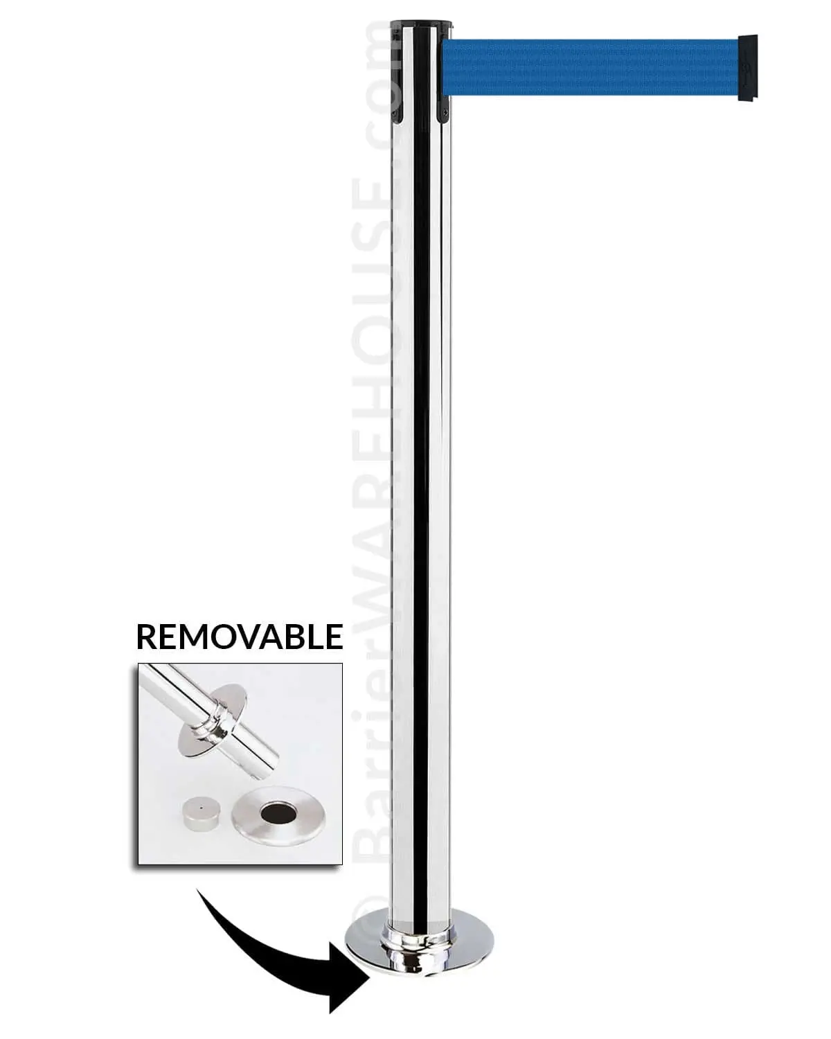 Tensabarrier 889R Removable Barrier With Floor Socket 1