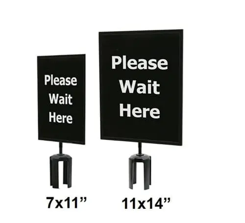 Tensabarrier - Heavy Duty Post Top Sign 1