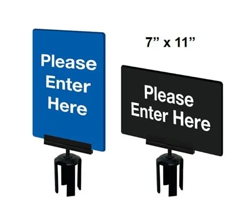 Tensabarrier - Simple Post Top Sign 7X11" 1