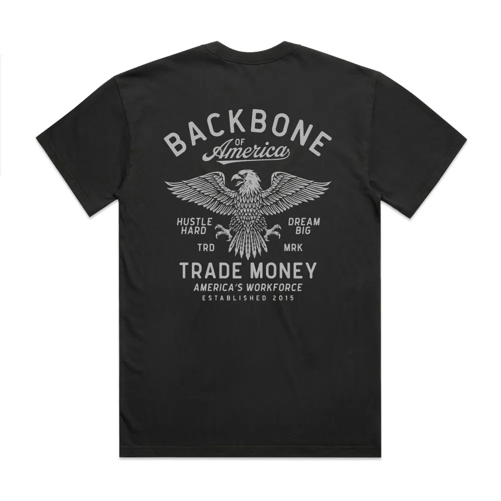 America's Workforce Heavy Tee, Faded Coal 1