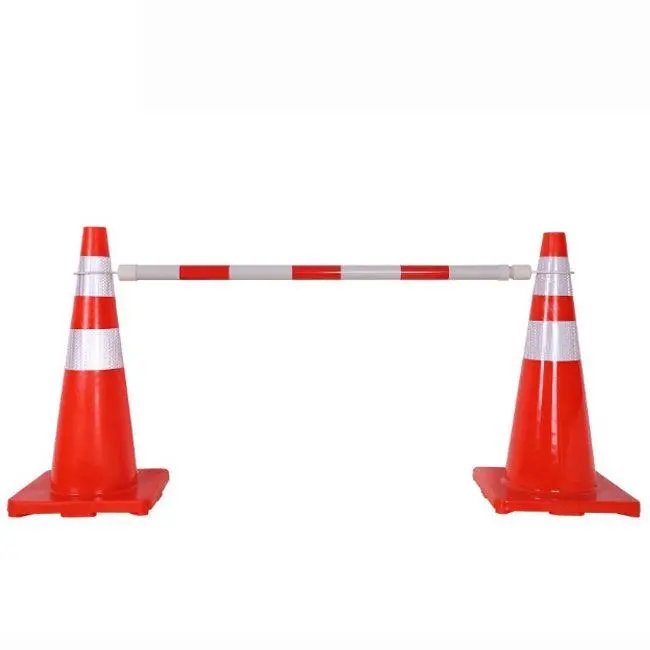 4' To 7' Reflective Retractable Traffic Cone Bars 1