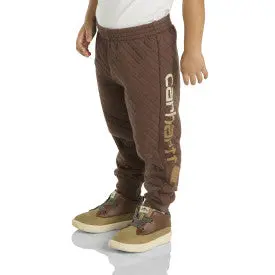 Infant/Toddler Quilted Jersey Logo Sweatpant - Chestnut 1