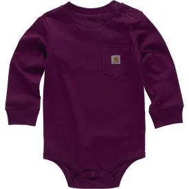 Infant Long-Sleeve Bodysuit - Plum Caspia 1