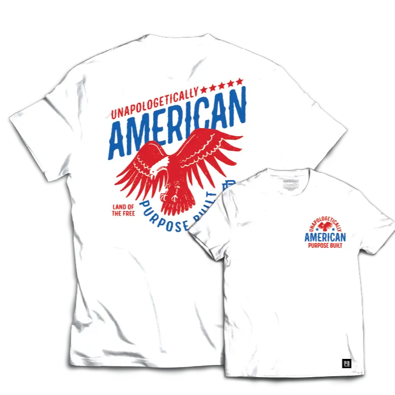 Unapologetically American Tee, White 1