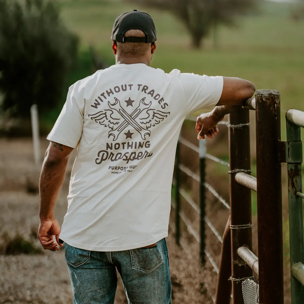 Nothing Prospers, Drop Short Sleeve Tee, Ecru 1