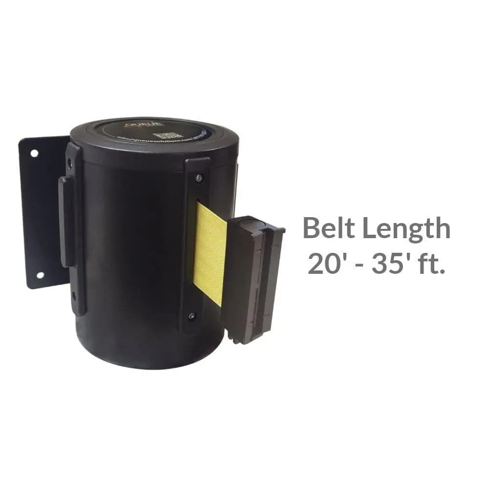Wallmaster 450 – Wall Mounted Retractable Belt Barrier –  (20-35' Ft. Belt, 18" Diam. Base) 1
