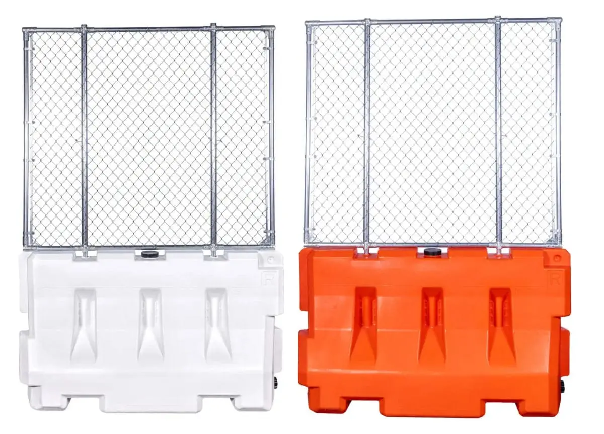 Water-Filled Barricade Fence Panels 72”L 1