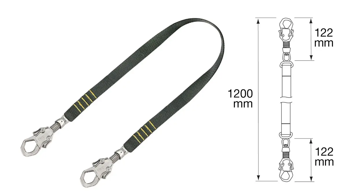 Webbing Tool Lanyard - Twin Carabiners - 6.8 Kg / 15 Lbs 1