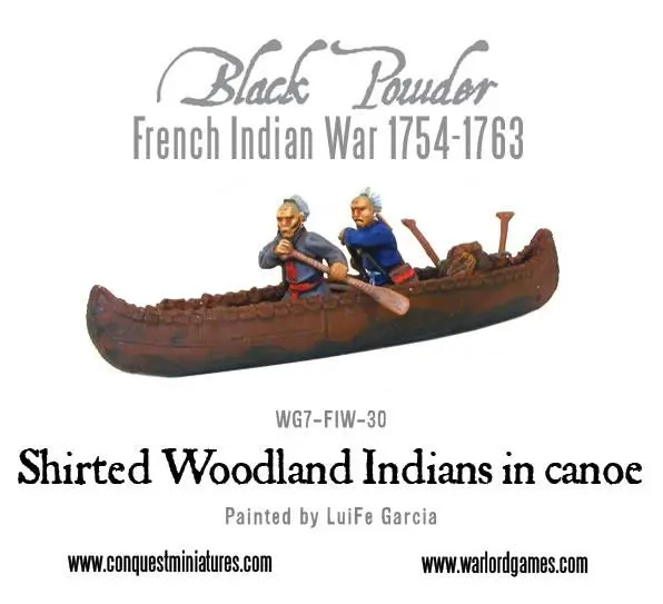 Shirted Woodland Indians In Canoe 1