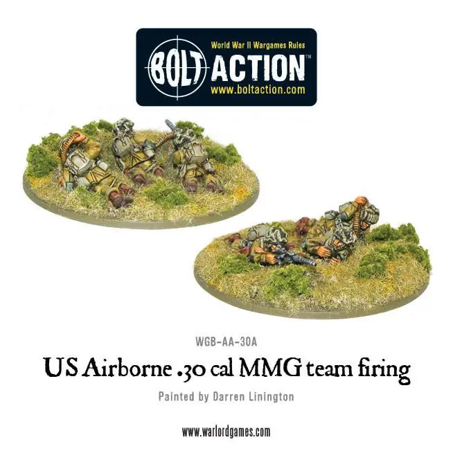 Us Airborne 30 Cal Mmg Team Firing 1