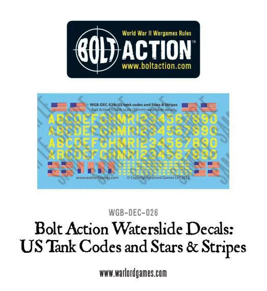 Us Tank Codes And Stars & Stripes Decal Sheet 1
