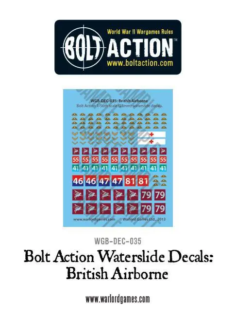 British Airborne Decals 1