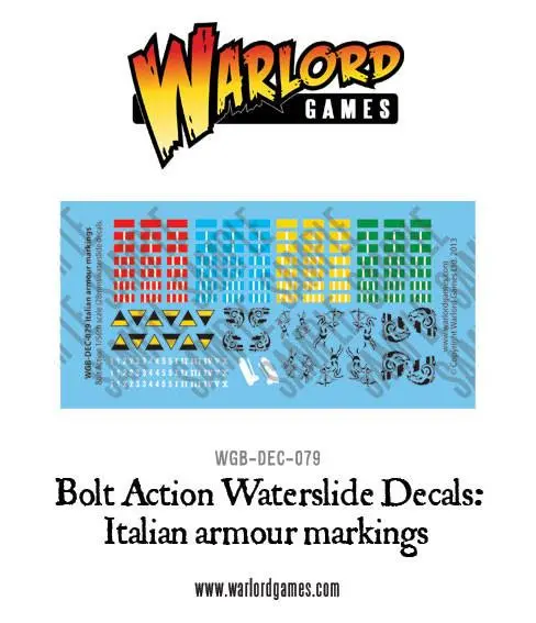 Italian Armour Decal Sheet 1