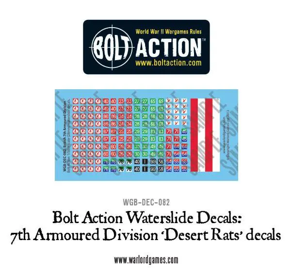7Th Armoured Division 'Desert Rats' Decals 1