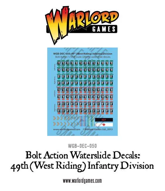 British 49Th (West Riding) Infantry Division Decal Sheet 1