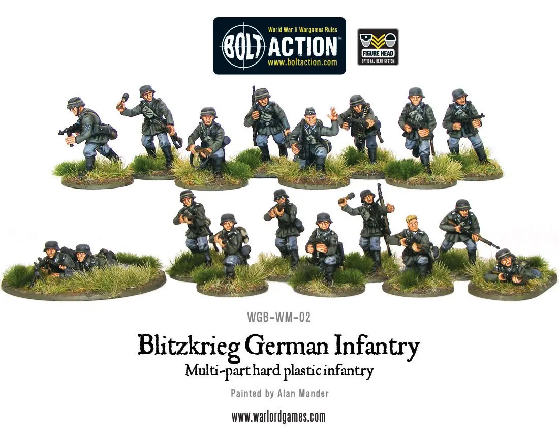Blitzkrieg German Infantry Platoon Plastic Boxed Set 2