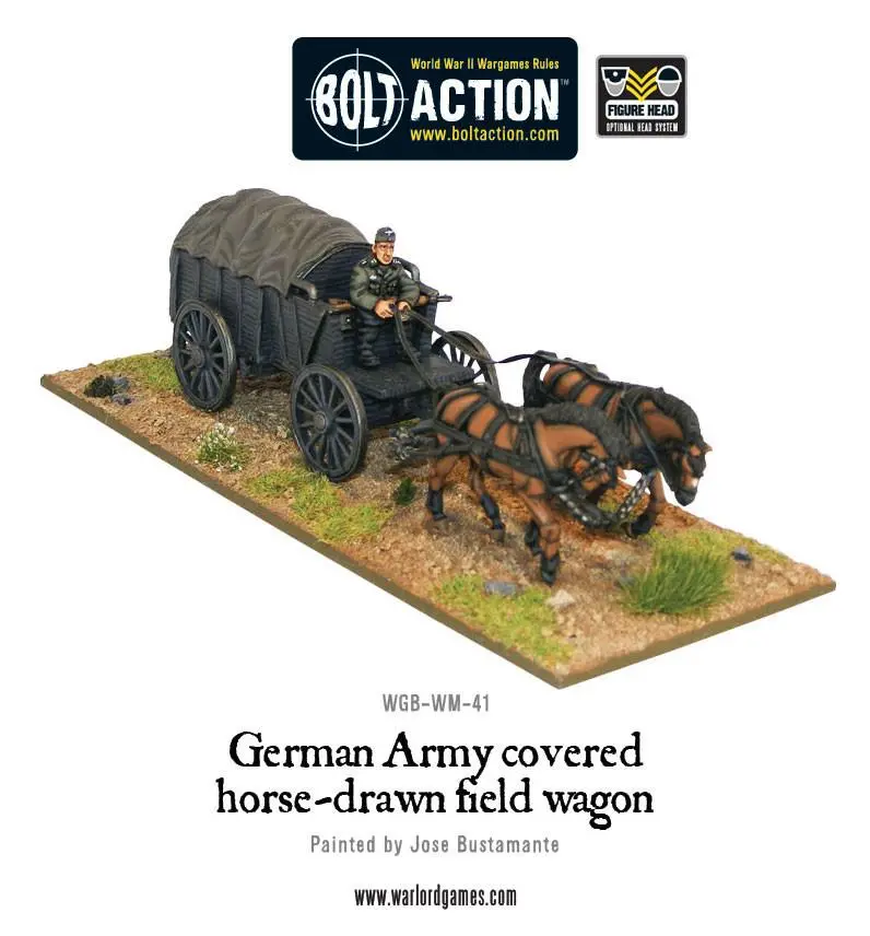 German Army Hf2 Horsedrawn Covered Field Wagon 1