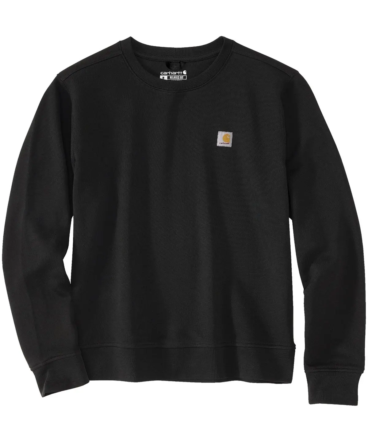 Women's Relaxed Fit Midweight French Terry Crewneck Sweatshirt - Black 1