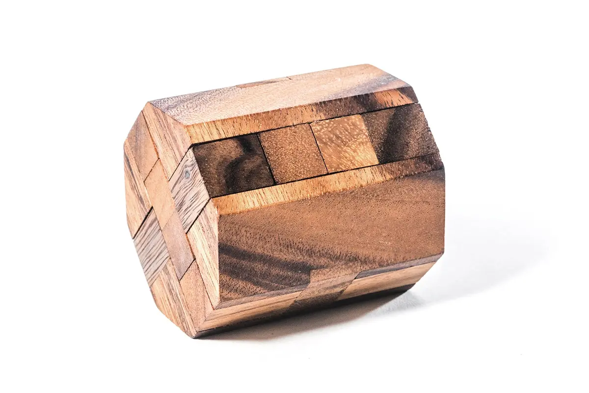 Diamond Cube 4 - Wood Brain Teaser Puzzle 1